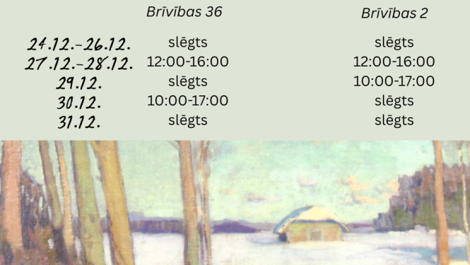 Ogres Vēstures un mākslas muzeja darba laiks svētkos