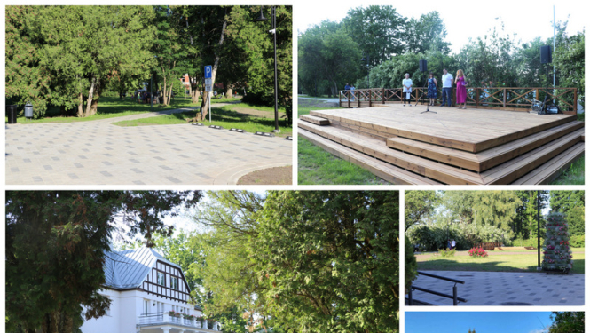 Ogresgalā labiekārtots tautas nama laukums un izbūvēta brīvdabas skatuve