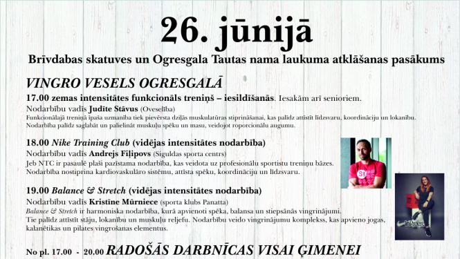 Rīt Ogresgalā atklās brīvdabas skatuvi un tautas nama laukumu