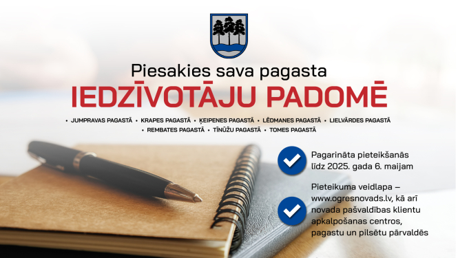 Pagarināts kandidātu pieteikšanās termiņš darbam iedzīvotāju padomēs vairākos pagastos