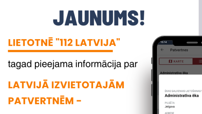 Lietotnē “112 Latvija” tagad pieejama informācija par tuvākajām patvertnēm