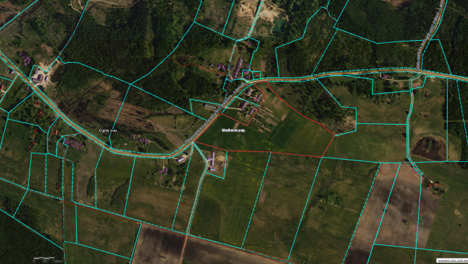 Zemes noma Plāterē, Madlienā, karte