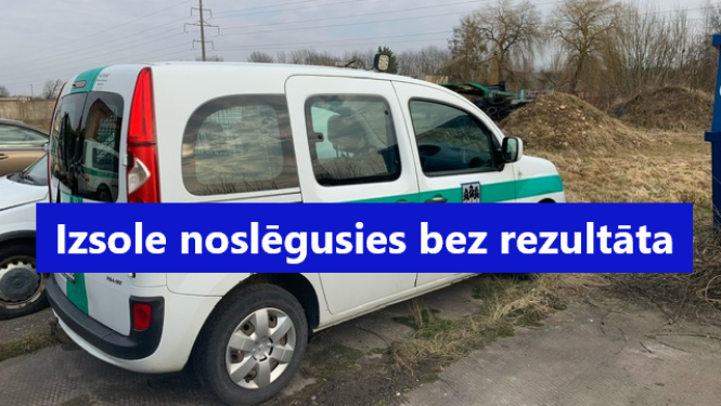 Automašīnas Reno Kangoo izsoles rezultāts