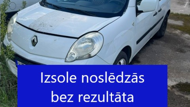 Bez rezultāta noslēgusies izsole automašīnai Renault Kangoo