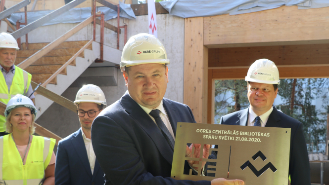 Spāru svētki Centrālās bibliotēkas jaunbūvē