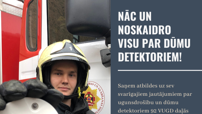 Pirmdien VUGD organizē konsultāciju dienu par dūmu detektoriem