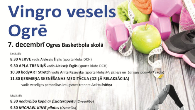 Oveselība aicina uz pasākumu “Vingro vesels Ogrē!” 7. decembrī