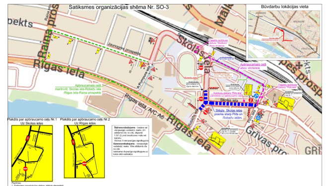 Satiksmes izmaiņas Skolas ielā
