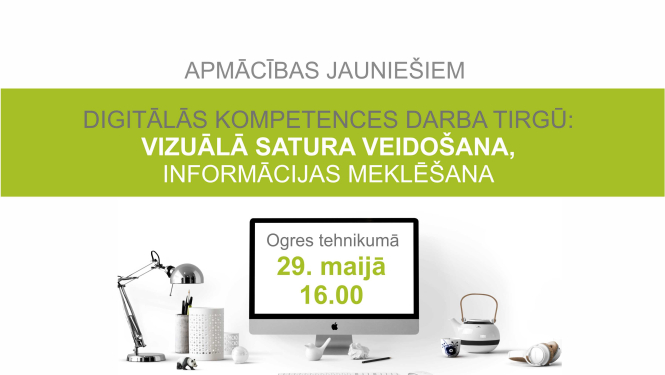 Jaunieši 29. maijā aicināti apgūt vizuālā satura veidošanu