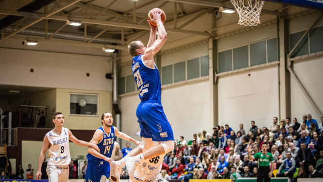 BK "Ogres" grūtā cīņā pārspēj Tallinas "Kalev/TLÜ"