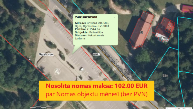 Noslēgusies izsole Brīvības ielā 58b Ogrē