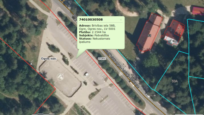 Brīvības 58B, Ogre karte