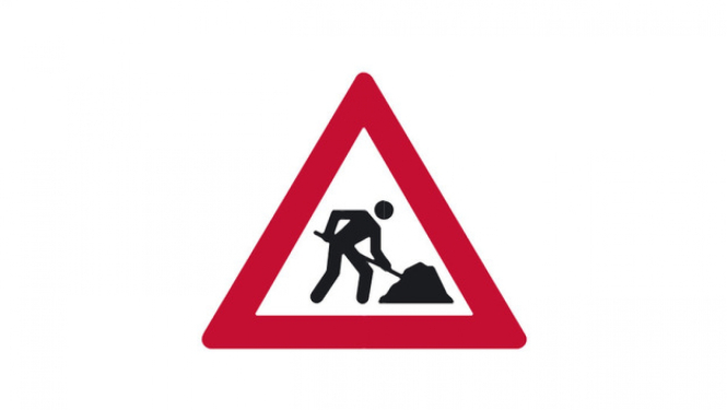 Ceļa zīme Ceļa remonts