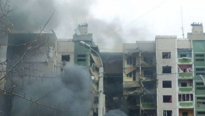 Černihivas pilsēta Ukrainā pēc Krievijas armijas uzbrukuma