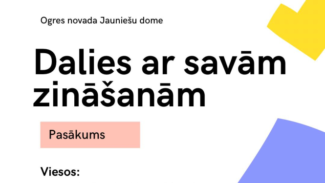 Jauniešu dome aicina uz pasākumiem aprīlī