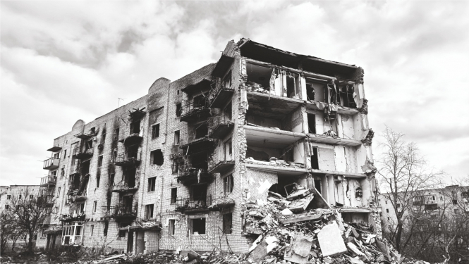 Daudzdzīvokļu māja Ukrainā