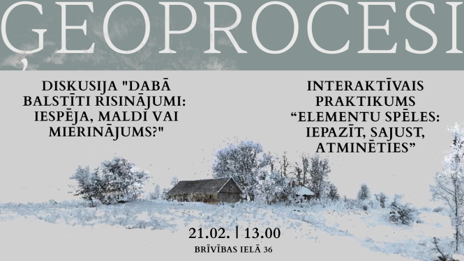 Ziemīgs skats ar laku māju un apsnigušiem kokiem