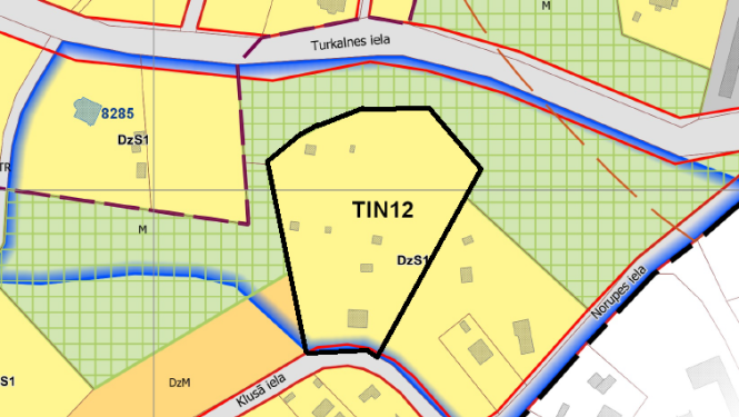 Teritorijas shēma ar zemes gabala novietojumu