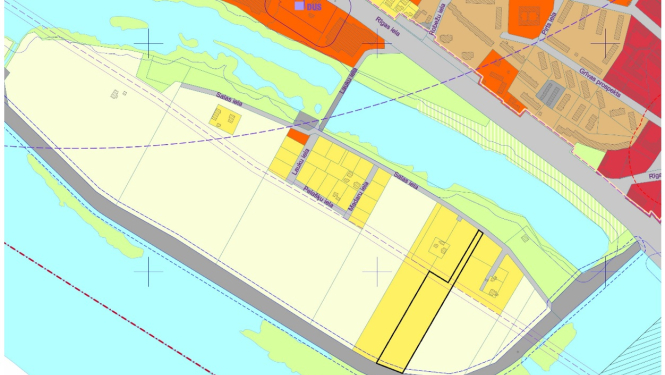 Karte ar iezīmētu zemes vienību