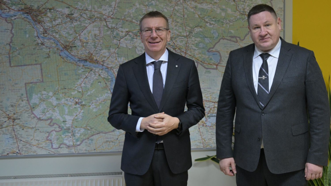 Latvijas valsts prezidents Edgars Rinkēvičs un Egils Helmanis tiekas Ogrē 