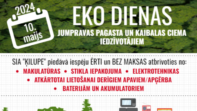 Eko dienu afiša Jumpravai un Kaibalai