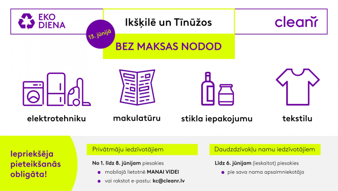 Eko dienas Ikšķilē un Tīnūžos plakāts