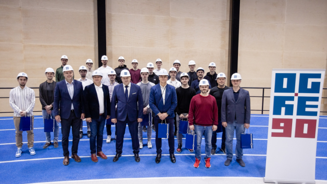 Lielvārdes Florbola komandas godināšana Ogrē, Ogrea Valsts ģimnāzijā