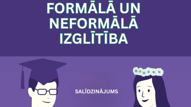 Infografika par to, kā atšķiras formālā izglītība no neformālās