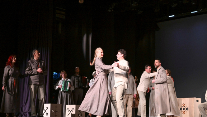 Skats no izrādes "Pumpurs - ceļš uz Lāčplēsi"