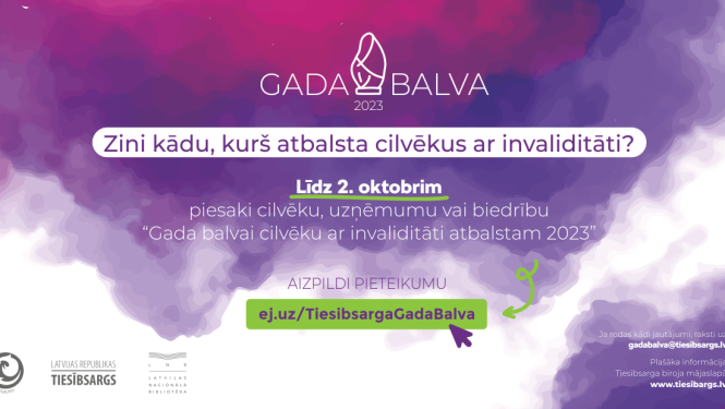 Afiša - Līdz 2. oktobrim piesaki cilvēku, uzņēmumu vai biedrību "Gada balvai cilvēku ar invaliditāti atbalstam 2023" 