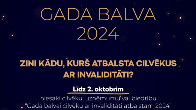 Gada balva cilvēku ar invaliditāti atbalstam 2024