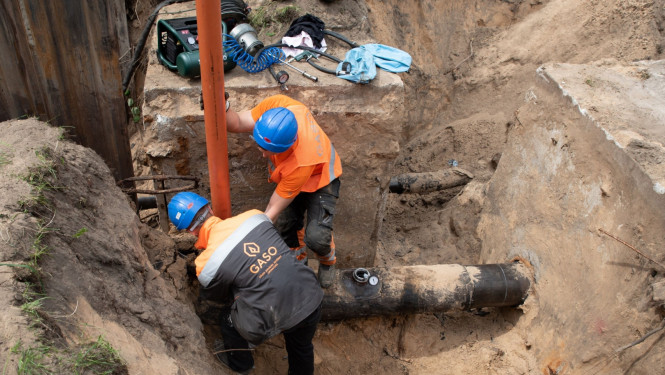 Gaso darbinieki strādā