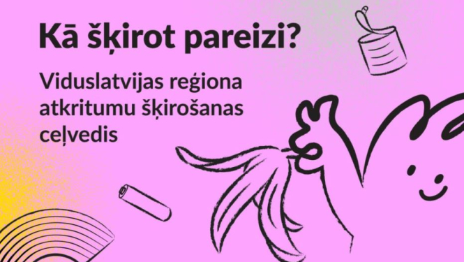 Viduslatvijas reģiona atkritumu šķirošanas ceļvedis "Kā šķirot pareizi?"