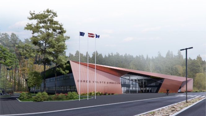 Ogres Valsts ģimnāzijas jaunā ēka, vizualizācija