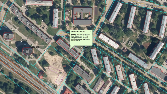 Grīvas prospekts 27, Ogre novietojums kartē