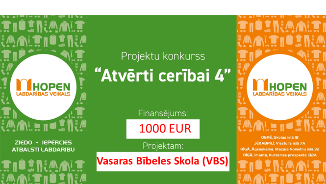 HOPEN Uzvarētājprojetka čeks