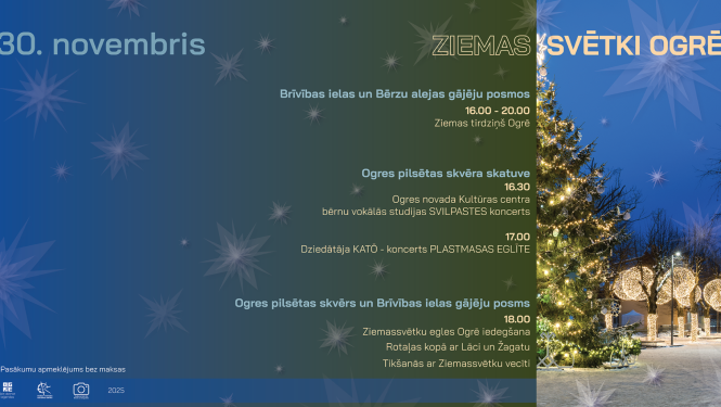 Ziemassvētku atklāšanas pasākums Ogrē