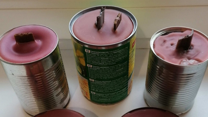 5 rozā ierakumu sveces 