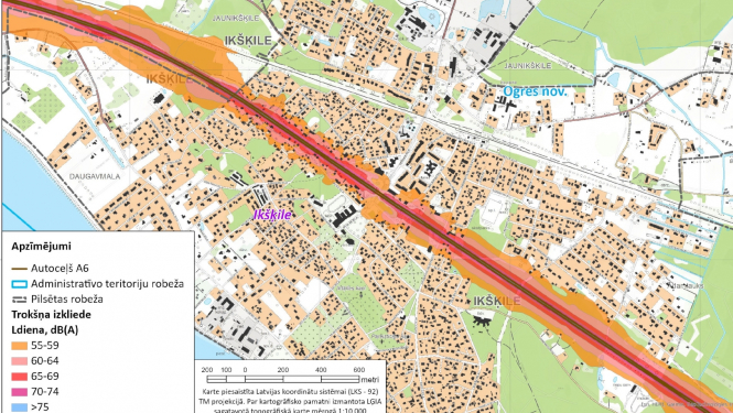 VSIA "Latvijas Valsts ceļi" Tehniskajā komisijā apstiprināja autoceļu trokšņa kartes