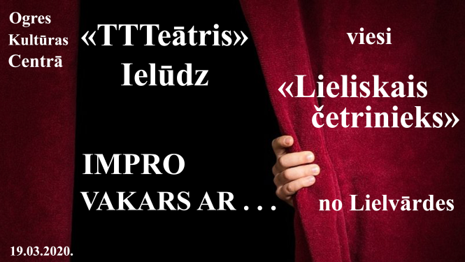 TTTeātris 19. martā aicina uz improvizācijas teātra vakaru
