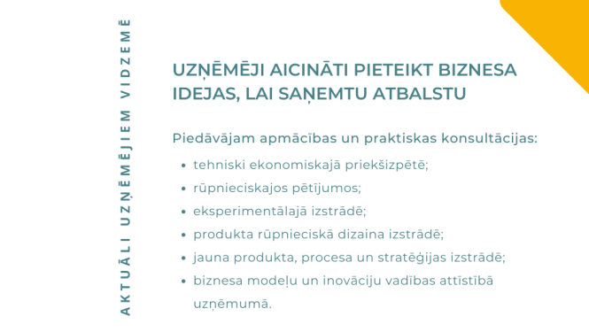 Vidzemnieki aicināti pieteikt biznesa idejas, lai saņemtu atbalstu