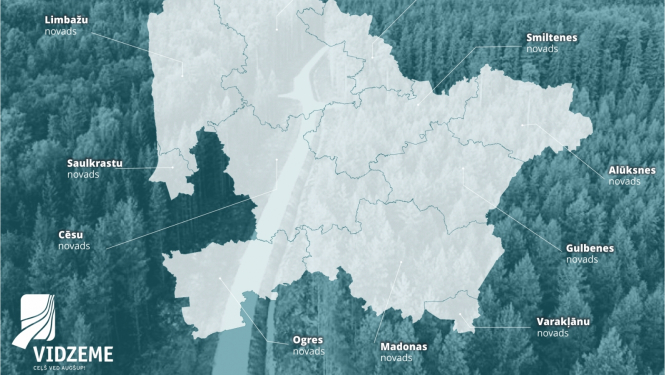 Vidzemes plānošanas reģiona karte