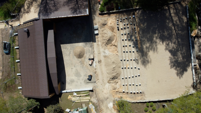 Jumpravas estrādes foto no putna lidojuma 10.maijā