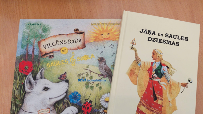 Jāņa un Saules dziesmas” un “Vilcēns RaDa un Saules muzikālā skola” mājmācības grāmatas