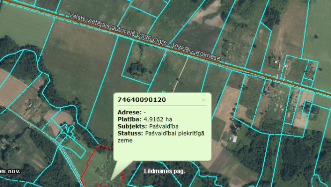 Zemes gabals nomai Lēdmanē