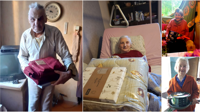 Četri seniori, kas saņēmuši atbalstu LIDL akcijā 2024