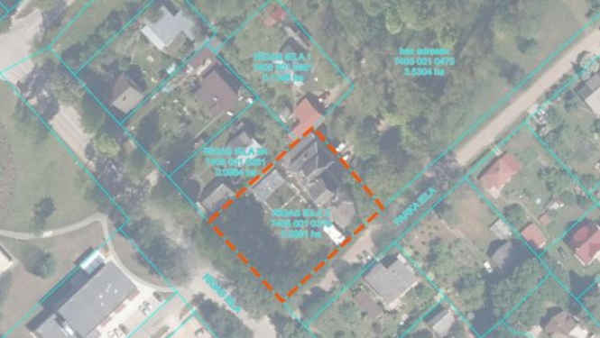 Lokālplānojums Rīgas iela 3, Ikšķile - karte ar iezīmētu teritoriju