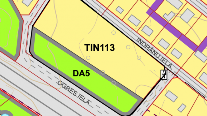 Teritorijas shēma ar zemes gabala novietojumu