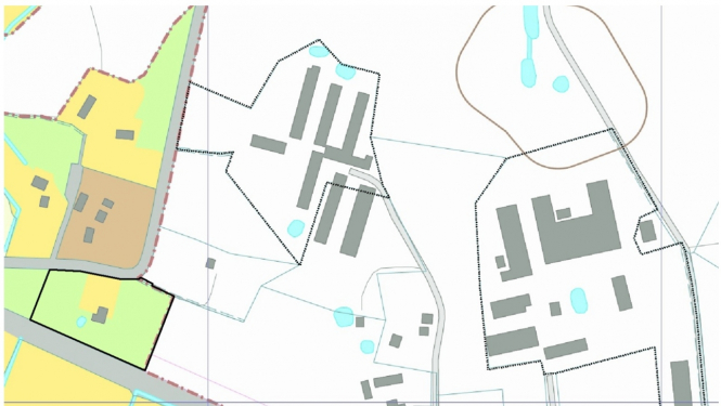 Karte ar iezīmētu zemes vienību