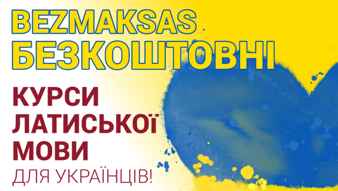Bezmaksas latviešu valodas kursi Ukrainas civiliedzīvotājiem